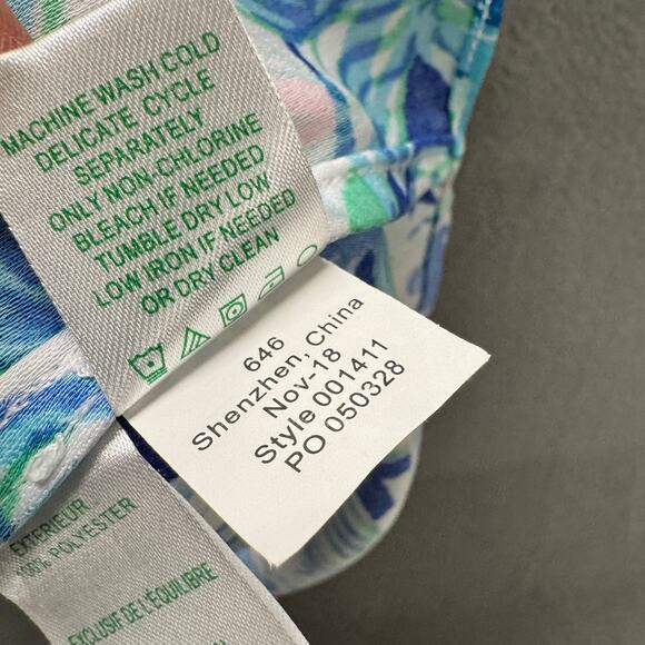 Lilly Pulitzer Dress Womens 6 PARTY THYME Coastal Floral Nala Soft Shift Crochet - Picture 7 of 10